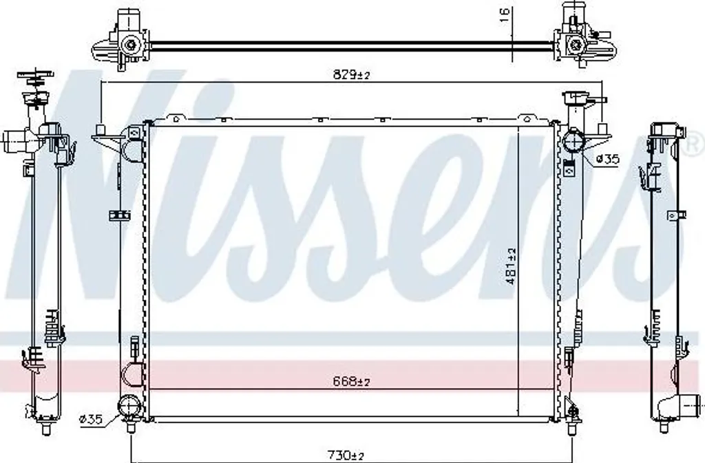 Radiateur de Refroidissement Moteur pour Sorento - Remplace 253102P500