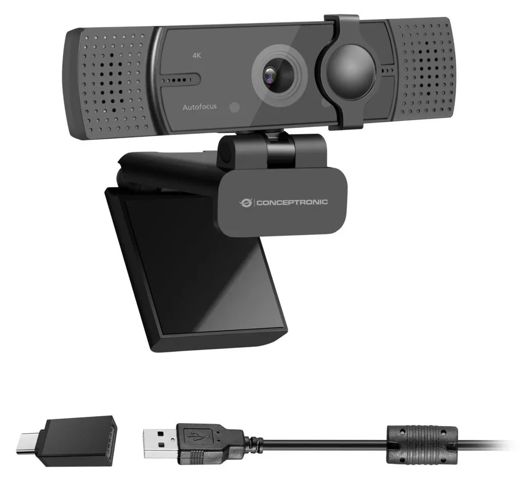 Webcam AMDIS 4K Ultra-HD avec Autofocus Fluide et Double Micro Stéréo - 3