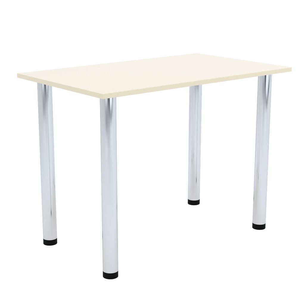 AKKE Table de cuisine vanille avec pieds chromés LxlxH : Image du produit 