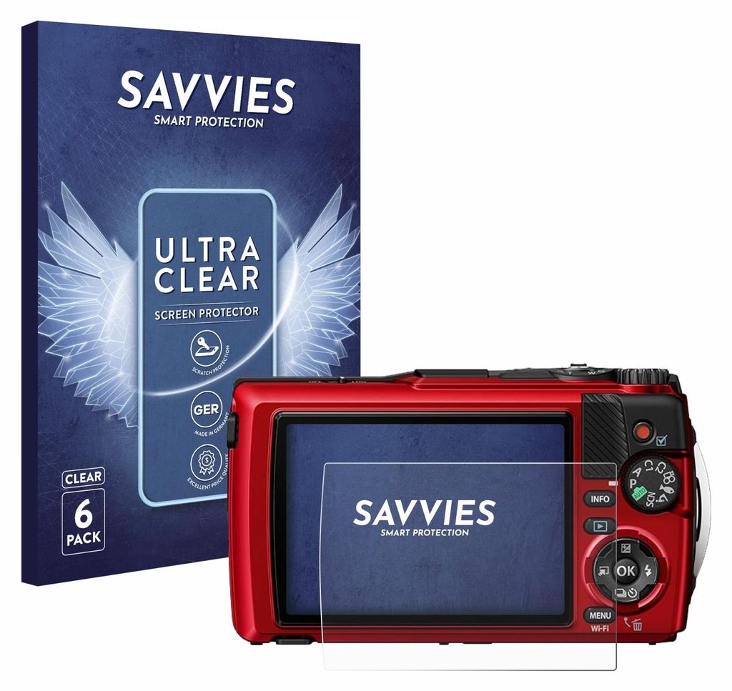 6x Für Olympus OM System Tough TG-7 Schutzfolie Savvies Produktbild 