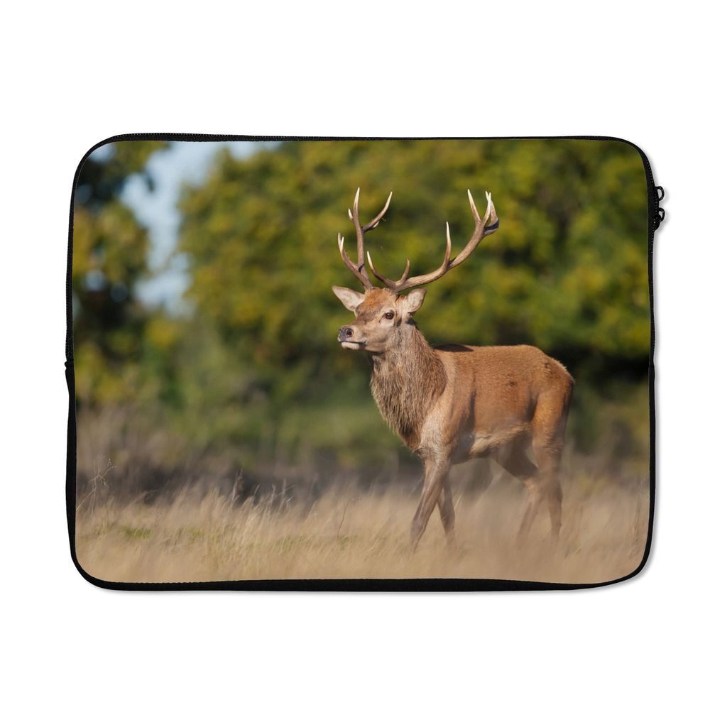 MuchoWow Laptop Hülle 15 Zoll Tiere - Hirsche - Geweihe - Waldtiere - Natur Laptoptasche - Laptoptasche - Sleeve - Rundum-Schutz