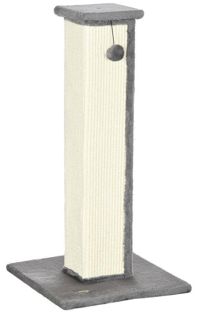 PawHut Kraboom, 81 cm krabpaal, sisal krabboom met krabbal, Productafbeelding 