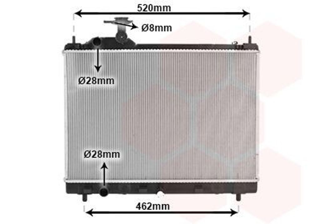 VAN WEZEL 52012712 Kühler Wasserkühler Motorkühler für SUZUKI Baleno II Schrägheck (FW, EW)