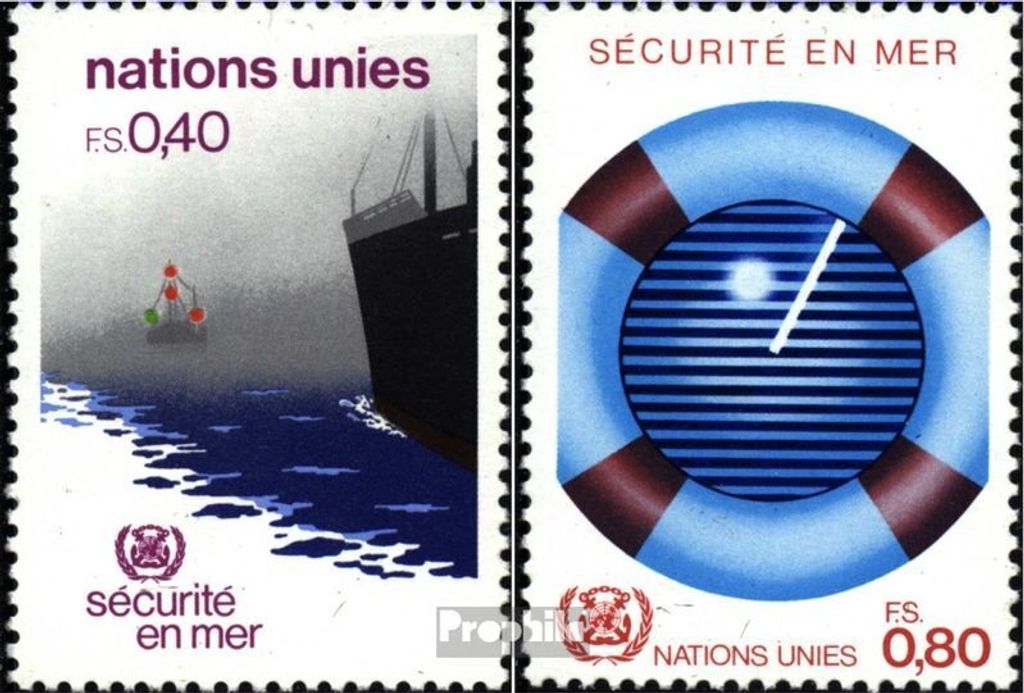Briefmarken UNO - Genf 1983 Mi 112-113 (kompl.Ausg.) gestempelt Schiffe