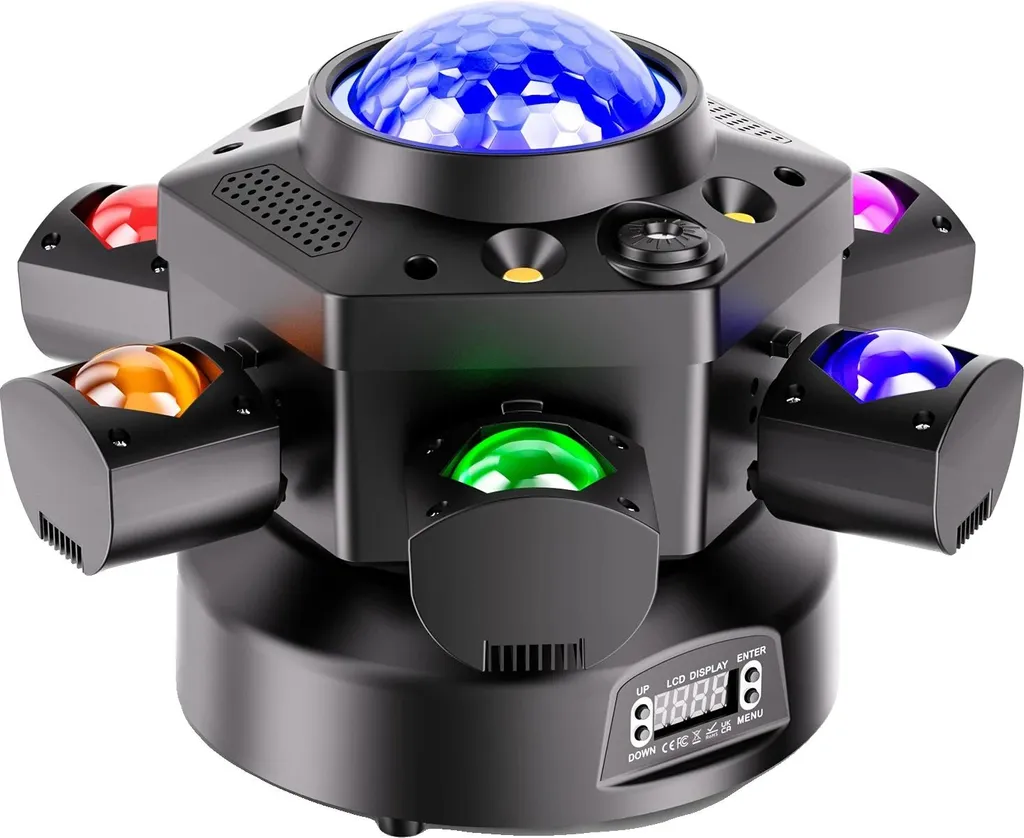 Projecteur de Scène Lyre Robotisée RGBW pour DJ et Soirées - Noir 220V