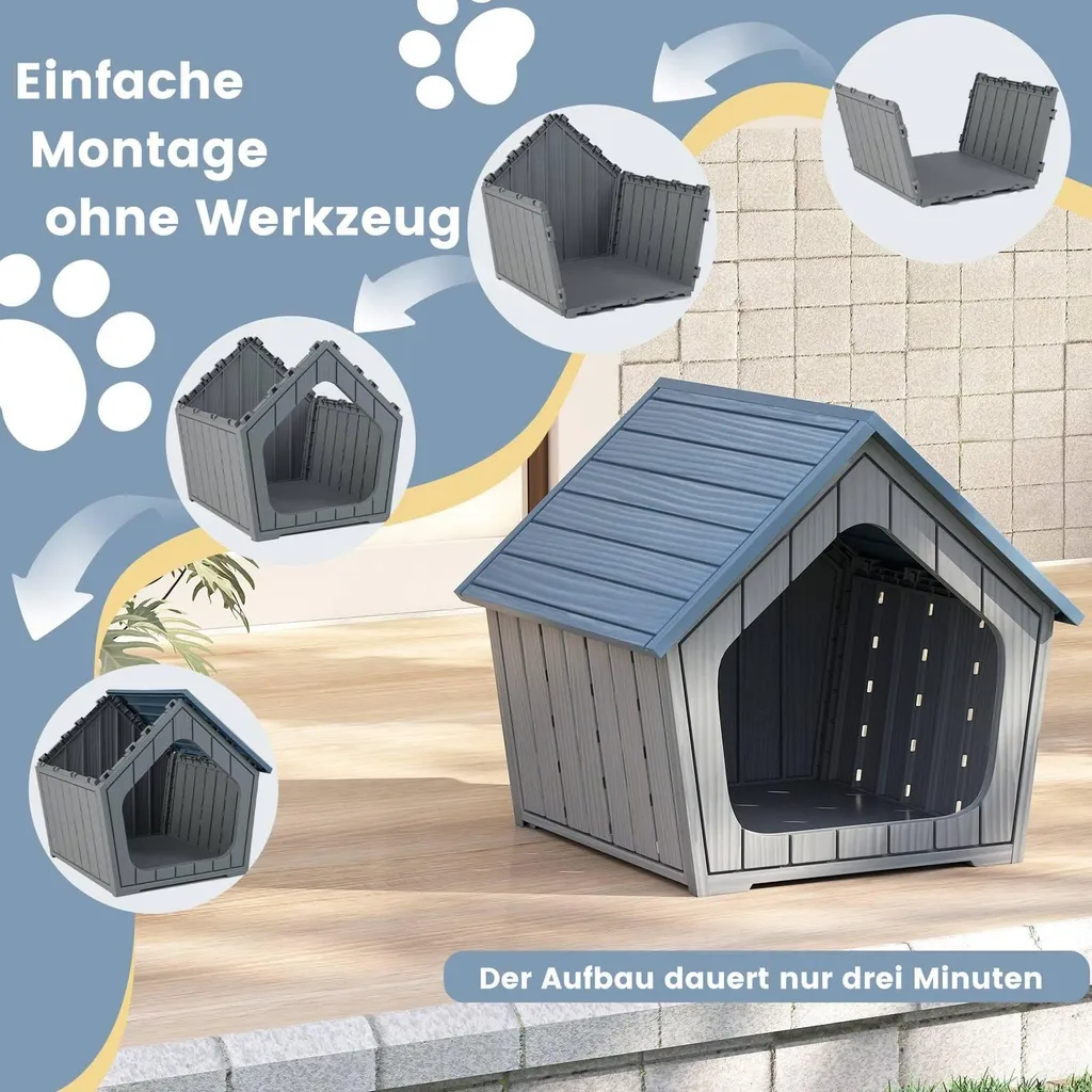 Maisonnette pour chat extérieure étanche et ventilée en résine durable