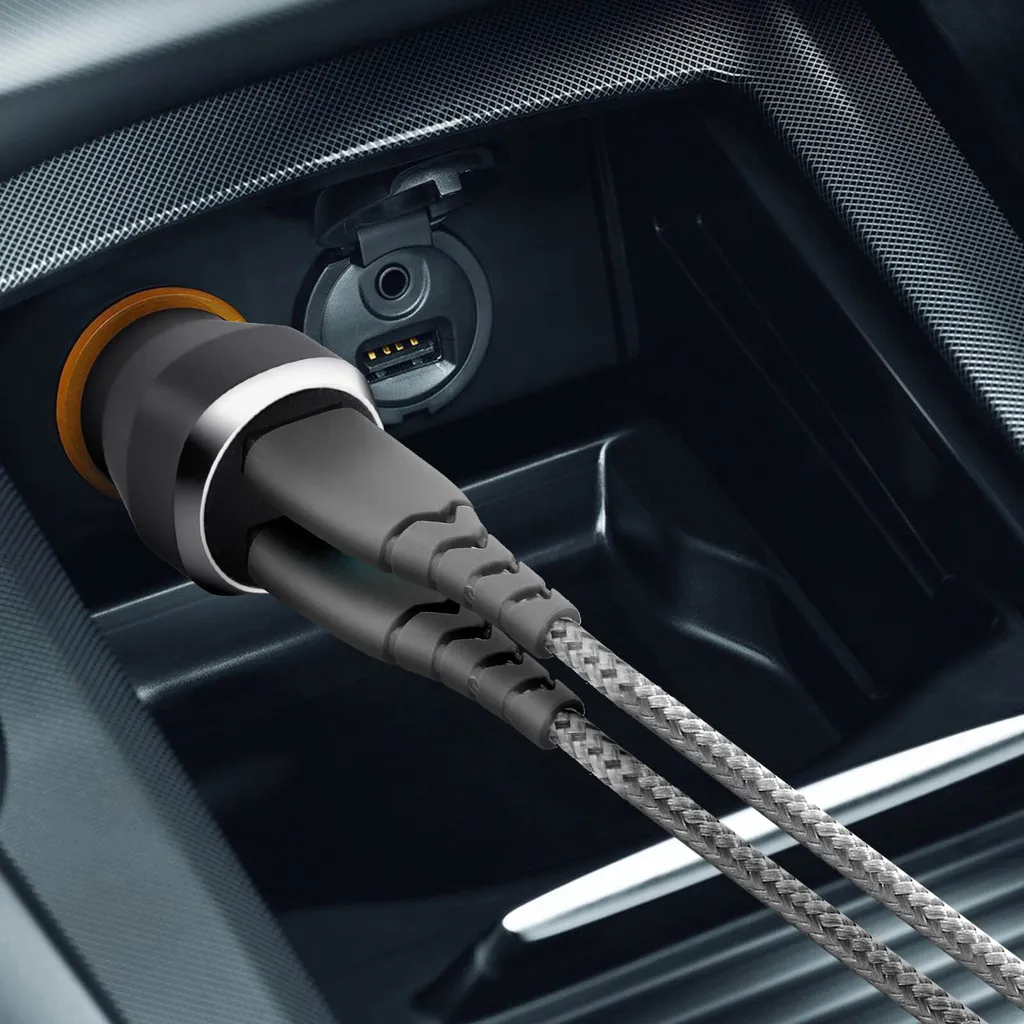Chargeur de voiture 2 USB 4.8A Force Power Gris : Idéal pour vos Trajets - 3