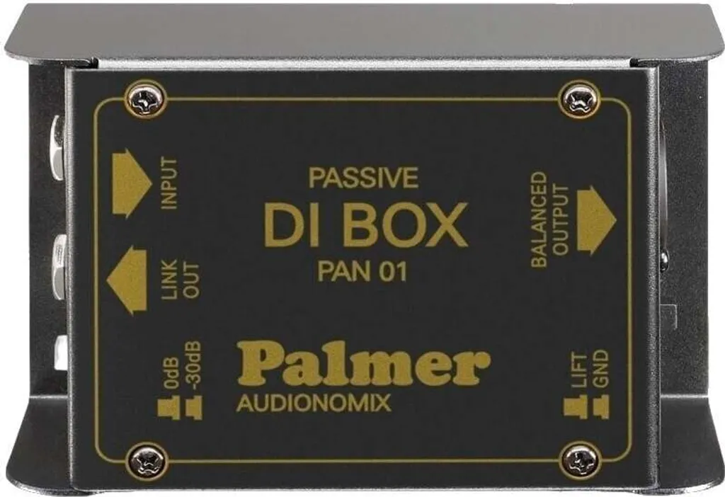 Boîtier de Direct Passif Palmer PAN 01 pour Instrument et Studio Son