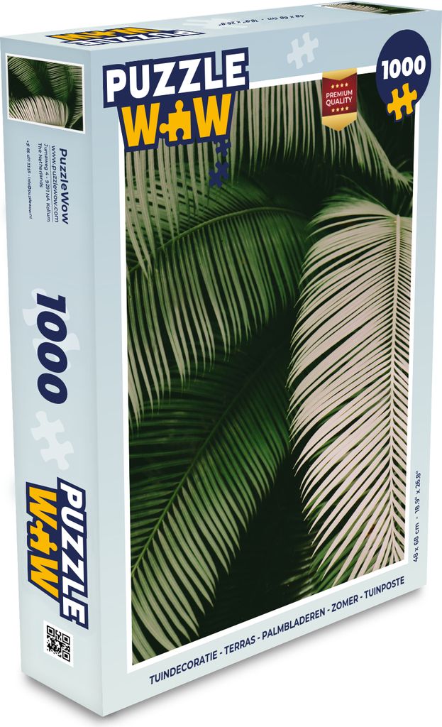 MuchoWow Puzzle 1000 Teile Palmwedel - Sommer - Tropisch - Spielzeug - Alt und Jung - Spiele - Puzzeln