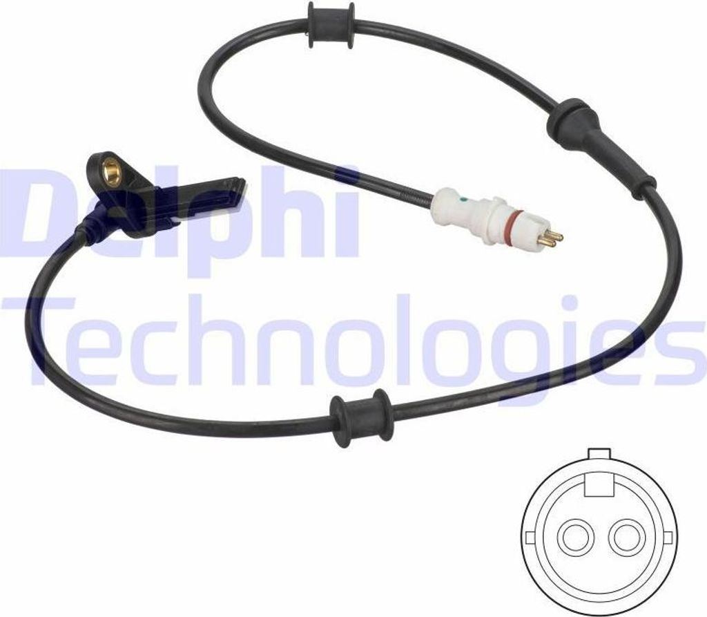 DELPHI ABS Sensor Raddrehzahl Hinten Links für RENAULT KANGOO (KC0/1) SS20814