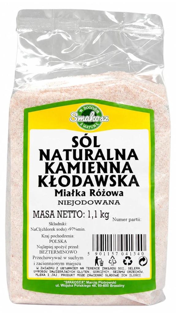 Sól naturalna kłodawska miałka 1,1kg DARY NATURY Zdjęcie produktu 