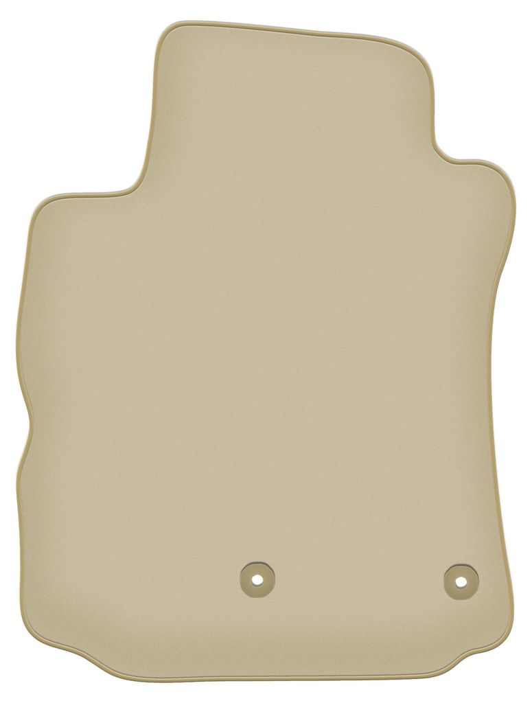 Fahrerfußmatte Velours PREMIUM beige passend für Renault Modus (2004-2012, Minivan) – mit Befestigungen – passgenau