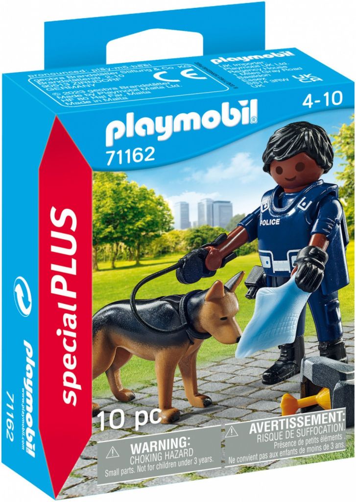 PLAYMOBIL PLAYMOBIL 71162 Poliziotto con cane da fiuto Immagine del prodotto 