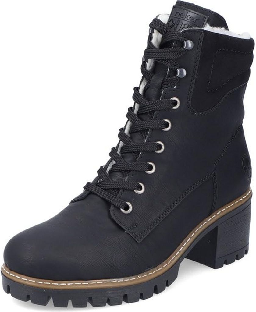 Rieker Damen Schnürstiefelette schwarz