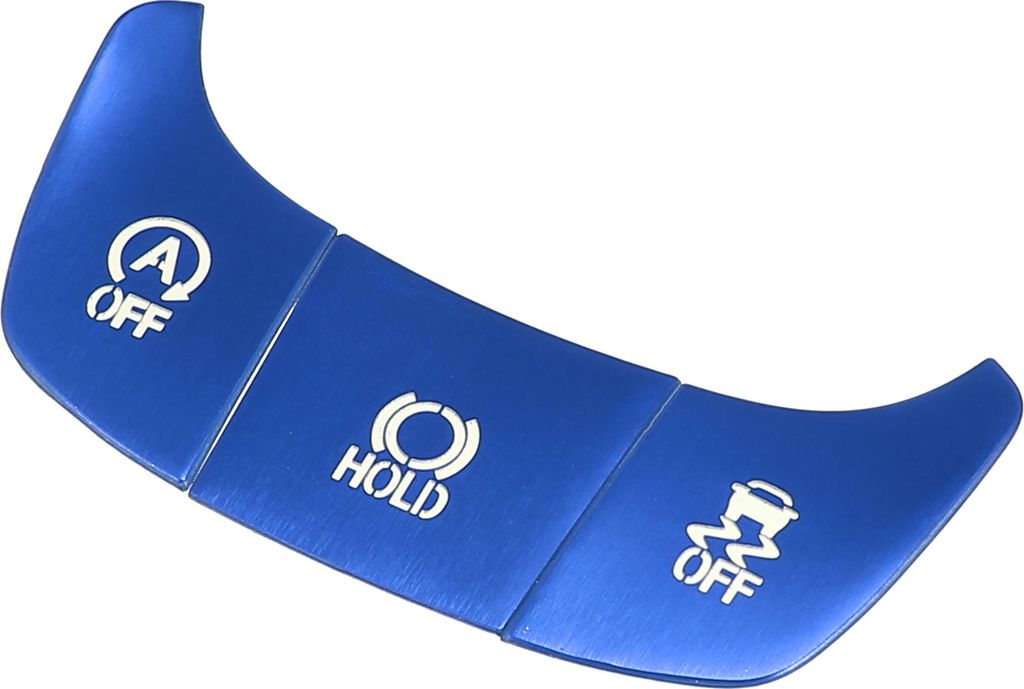 3 Stück Auto Innenraum Aluminium Elektronische Handbremsknopf Aufkleber Blau