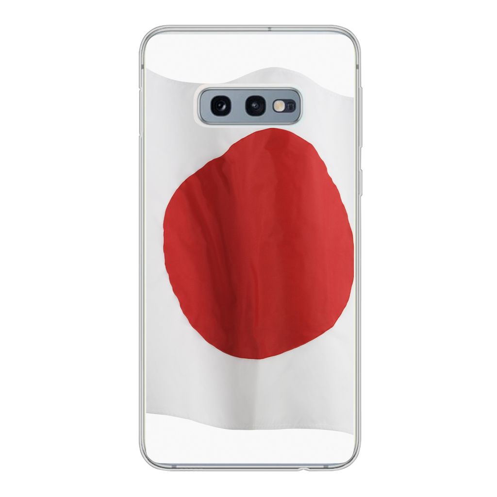 MuchoWow Handyhülle Schutzhülle Hülle für Samsung Galaxy S10e Die Flagge von Japan auf weißem Hintergrund Silikon Softcase Handy Hülle - Handy