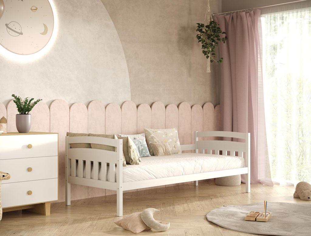 Kinderbett Tosia ohne Matratze Weiß 80/200 | Jugendbett
