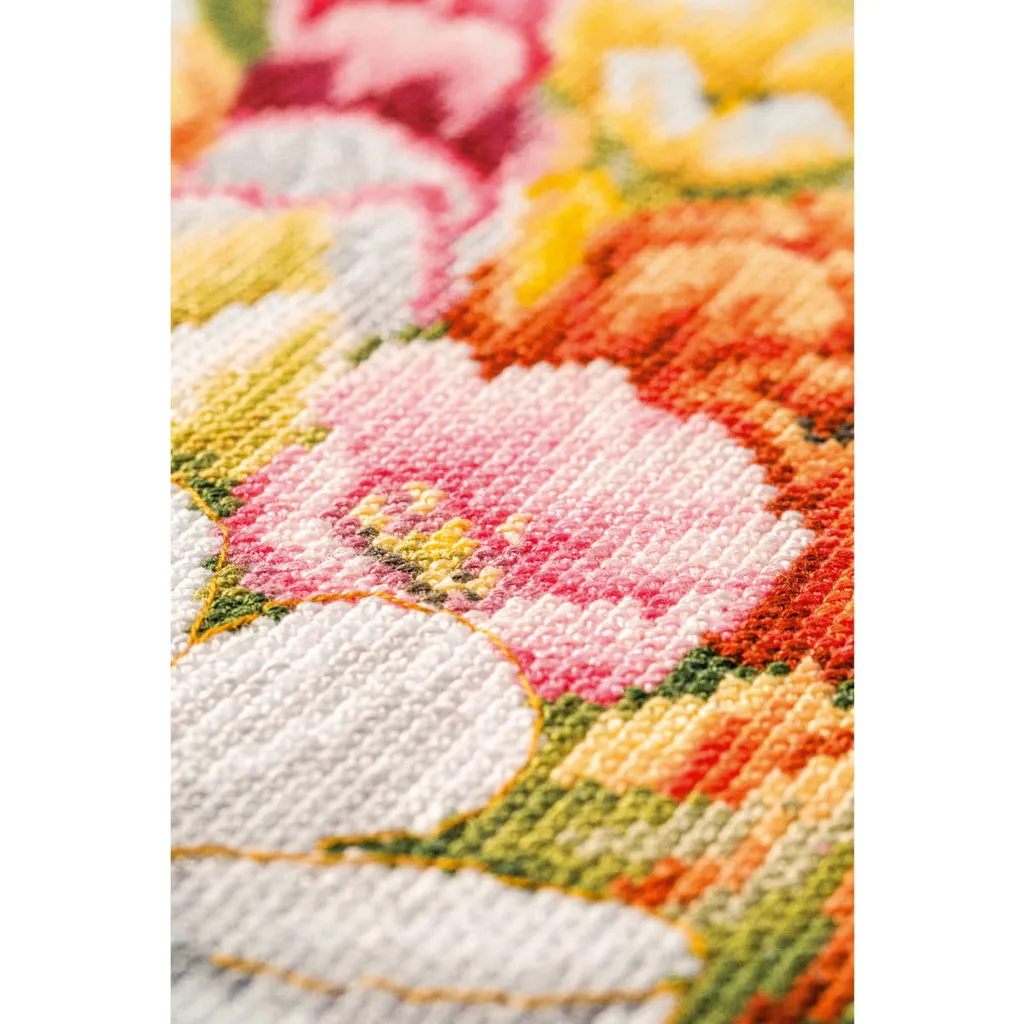 Kit Broderie Lanarte Tulipes Evenweave 28x37 cm Qualité Supérieure - 6