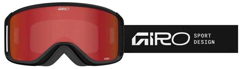 Giro Sagen Stacked Skibrille Für Damen Schwarz Amber Scarlet/CAT2 Frau Schwarz Amber Scarlet/CAT2
