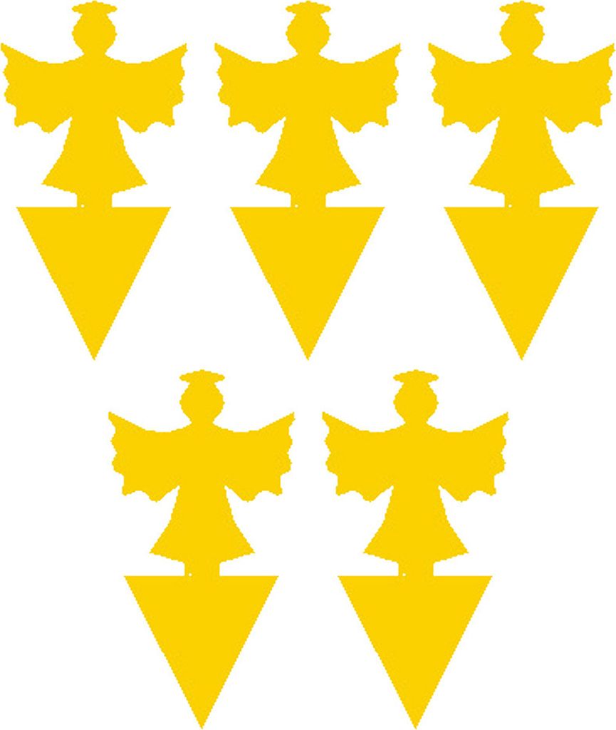 5pcs Fly Catcher klebrige doppelseitige starke klebrige gelbe Schmetterlingsform-Fliegenfalle Blattläuse Papier klebriger Brettgarten Vorräte-D Gelb