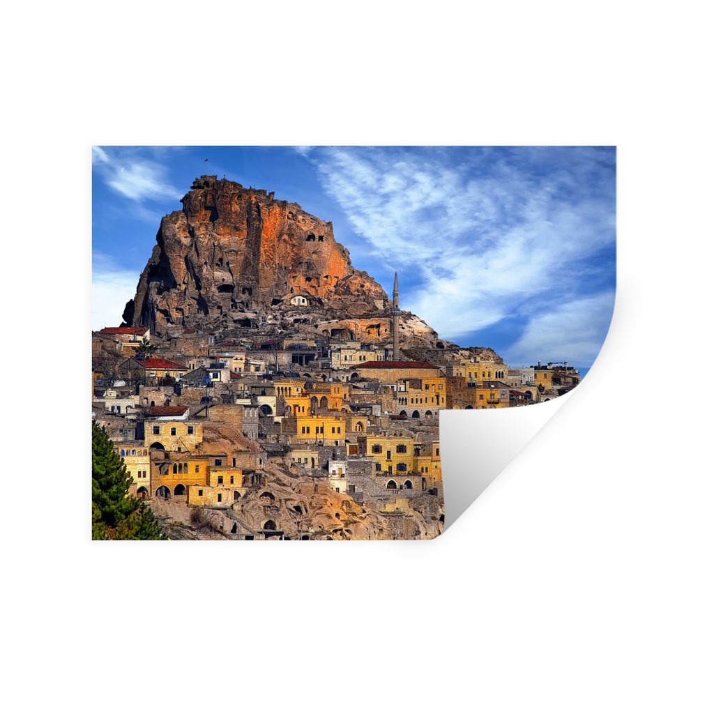 MuchoWow Wandtattoo Wandsticker Wandaufkleber Haus - Architektur - Türkei 40x30 cm Selbstklebend und Repositionierbar - Faltenfrei