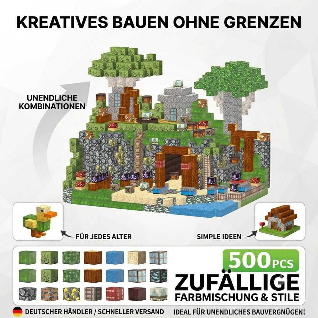 Magnetische Bausteine 500er Set  "Schatzsuche"– Mega-Pack Produktbild 