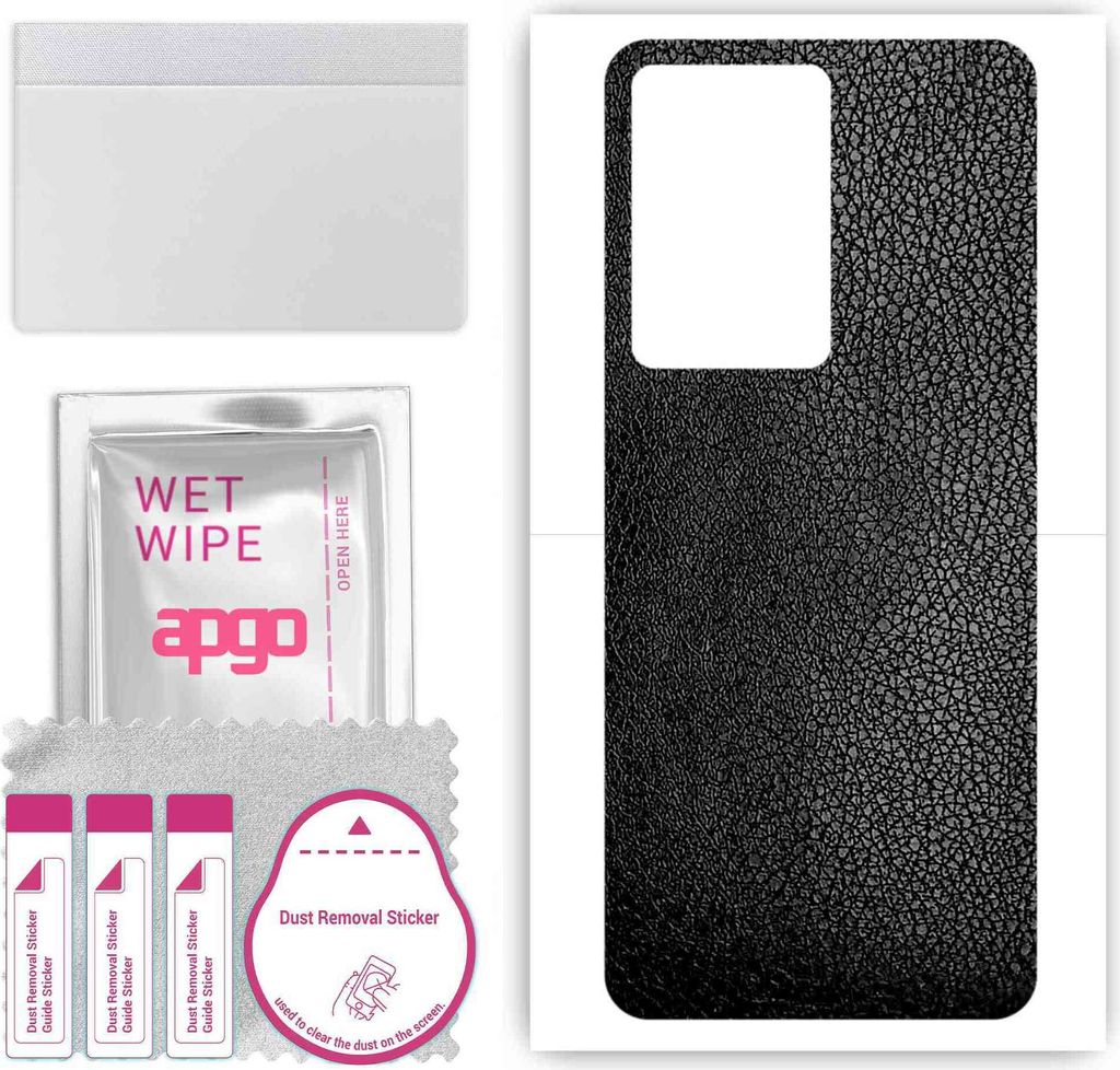 apgo Rückseite Schutzfolie, Skin, kompatibel mit ZTE Tiabji A41 Pro, Hinten Displayschutzfolie aus Vinylfolie, kratzfest, einfache Montage - Schwa...