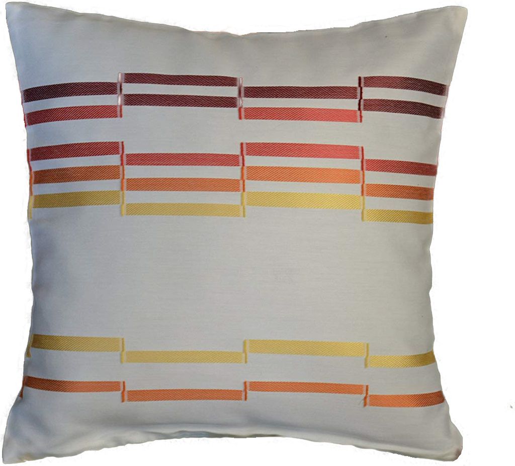 Kissenhülle Kissenbezug Dekokissen 50 x 50 cm weiß-rot