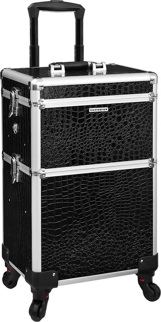 Valise maquillage 2 en 1 crocodile : transportez vos outils avec élégance