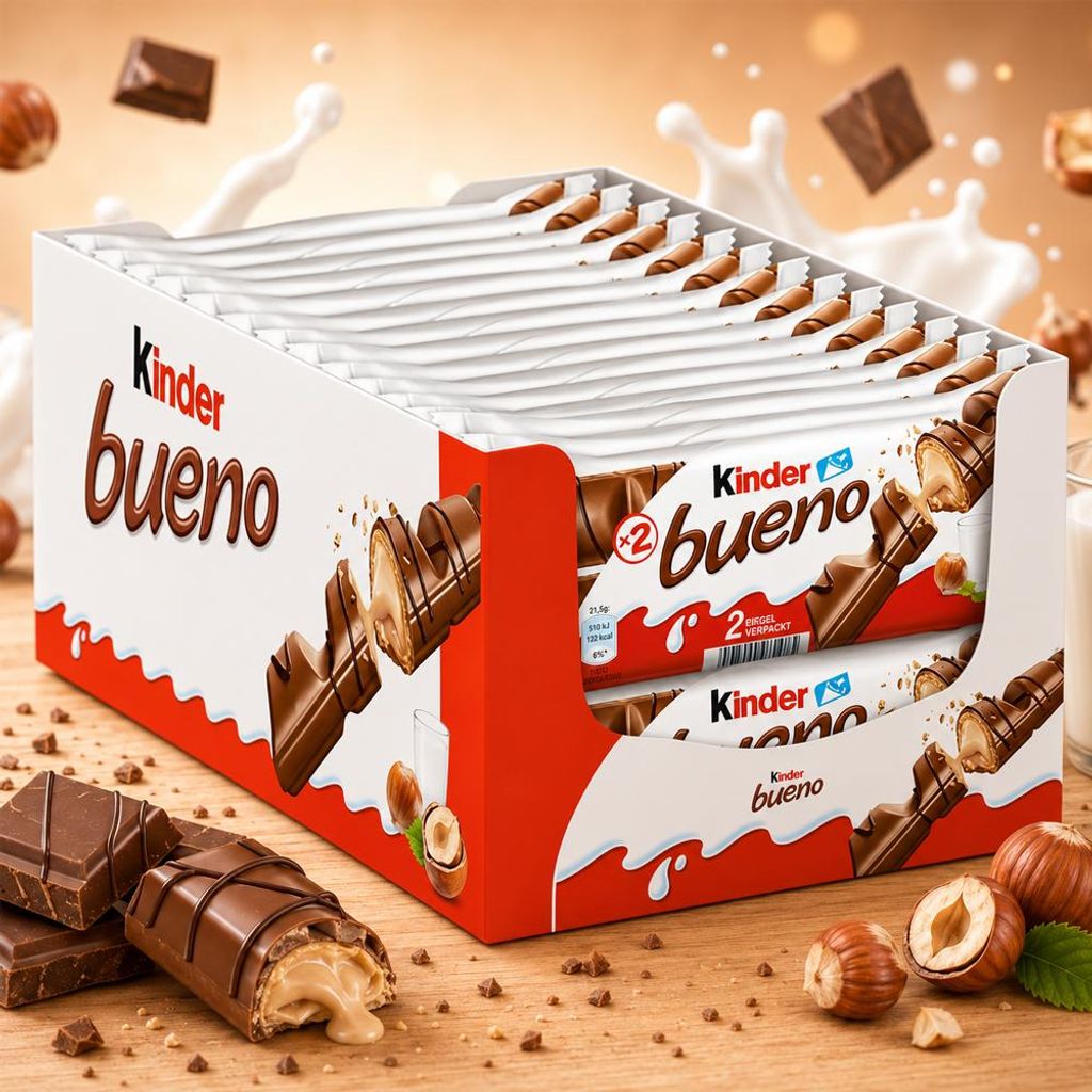 Ferrero 120985005 Schokofiegel Bueno 30 Stück x 43 g Immagine del prodotto 