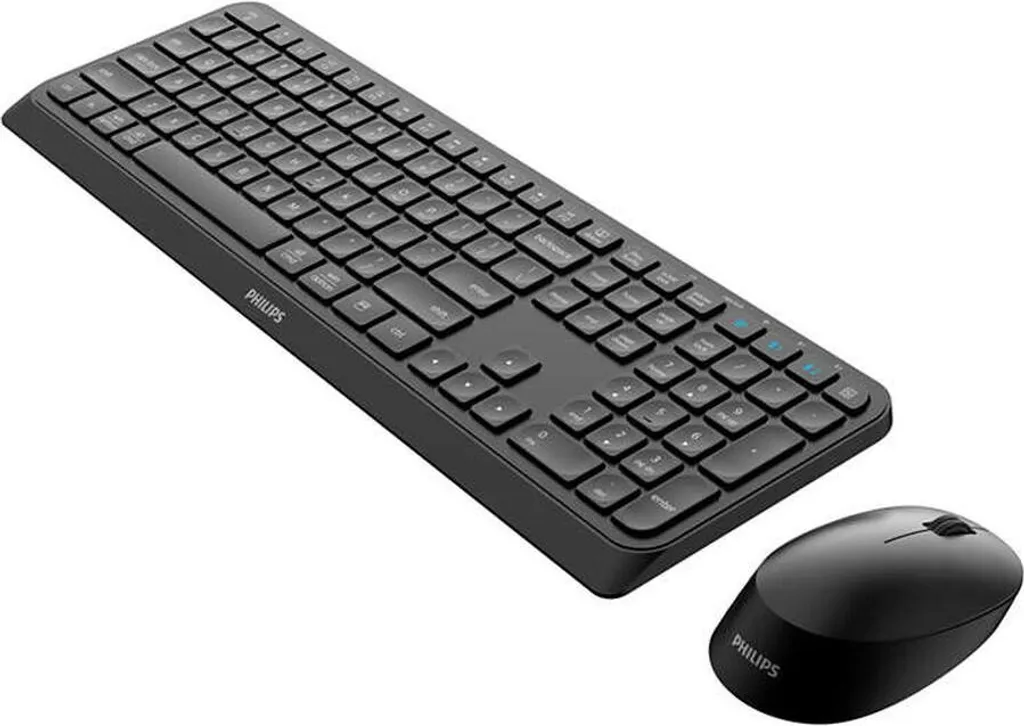 Clavier souris Philips noir avec touches silencieuses Qwerty US