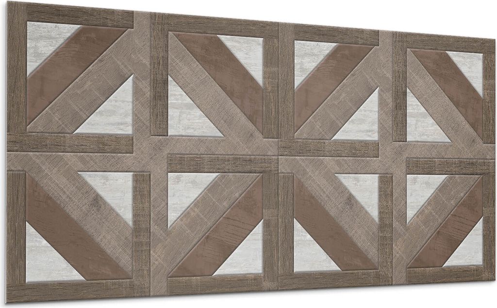 Geometrie Von Holz Und Beton – Selbstklebende Fliesen – Wandverkleidung – Wandpaneel – PVC Fliesen – Vinylflisen – PCV Flisen – Selbs...