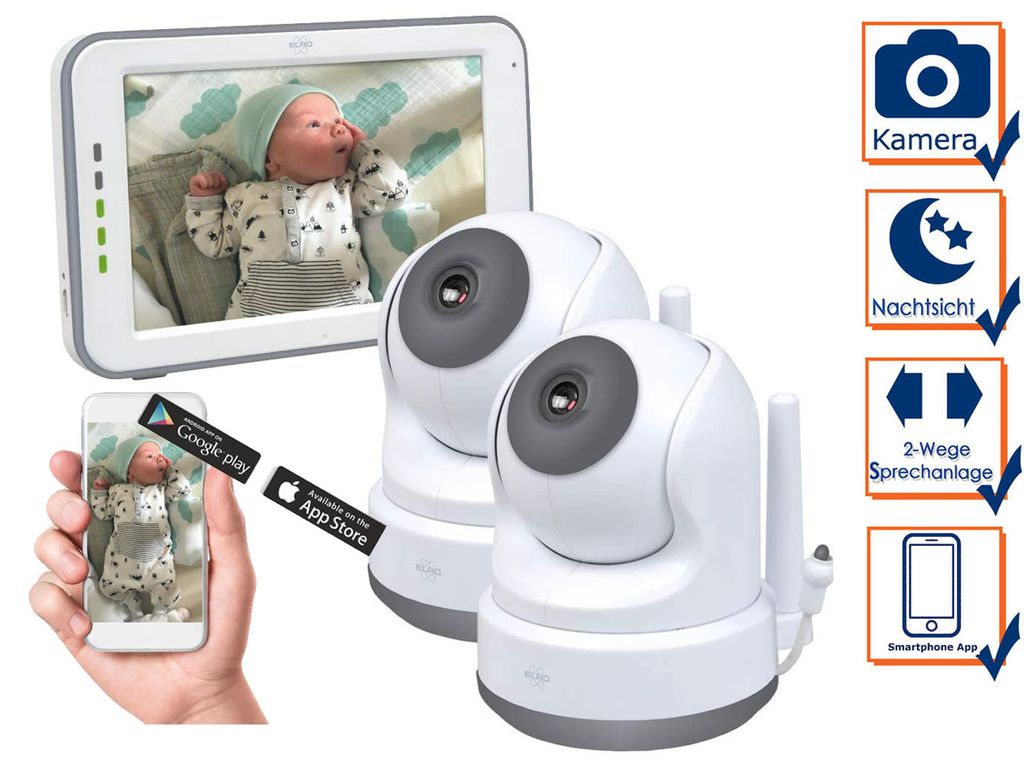 Baby & Kind Babyartikel Sicherheitsprodukte für Kinder Babyphones Foppapedretti Angelcare AC117 Babyphon mit 
