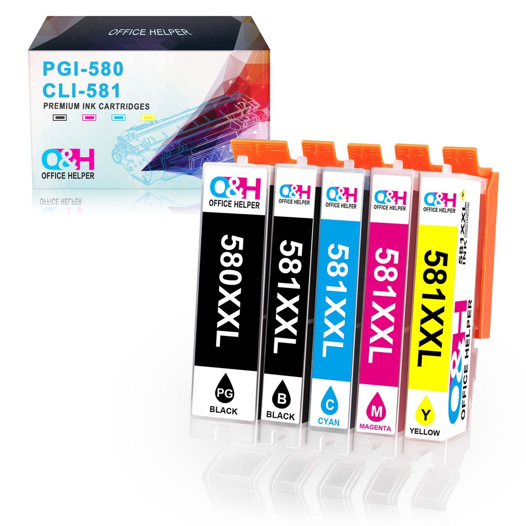 Office Helper PGI-580 CLI-581 XXL Druckerpatronen Ersatz für Canon 580 581 Patronen Kompatibel mit Canon Pixma TR8550 TS6150 TS8150 TR7550 TS8250 ...