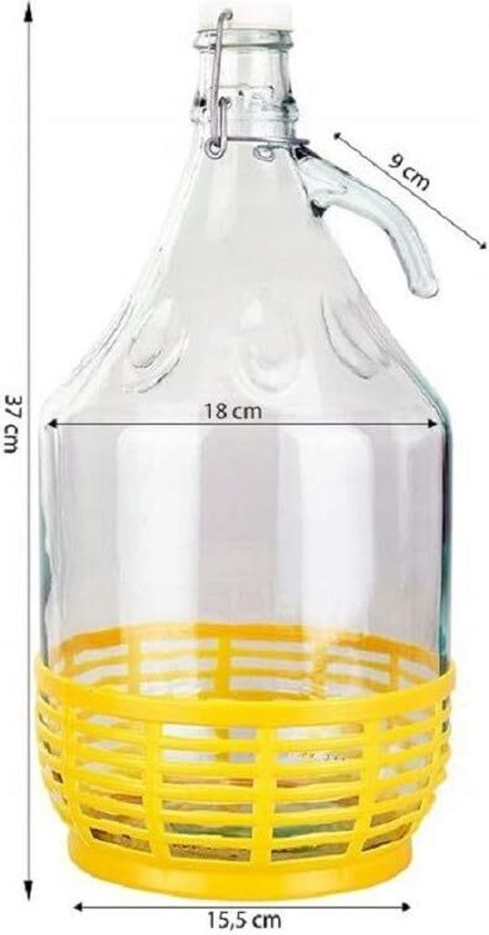 4 x 5L Bügelflasche + Stopfen + Gärröhrchen Bügelverschluß Produktbild 4