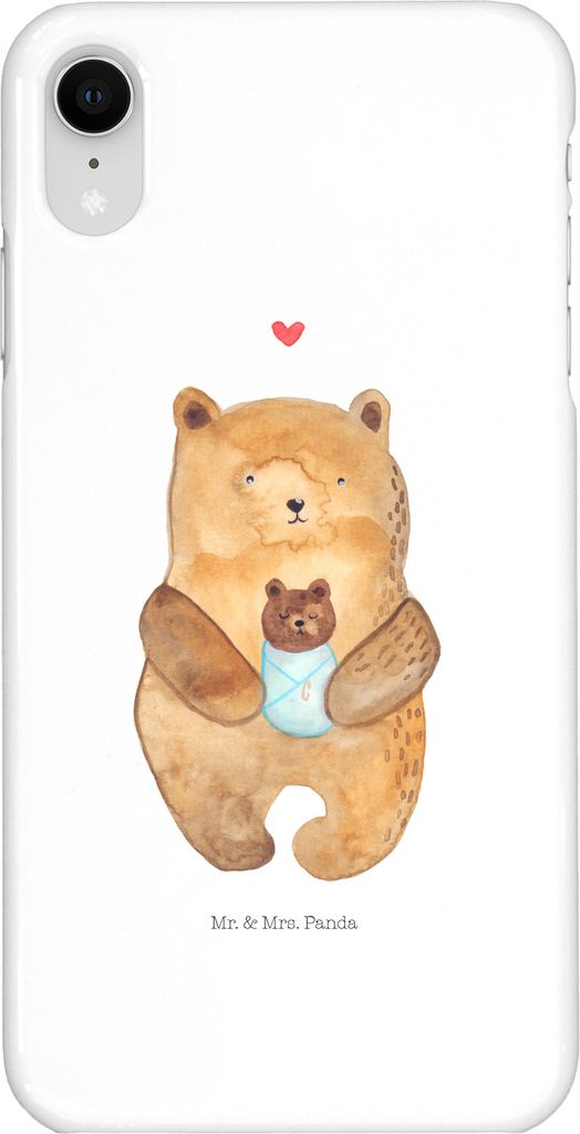 Mr. & Mrs. Panda Iphone XR Handyhülle Bär Baby - Weiß - Geschenk, Geburtstag, Geburt, Mutter, Teddy, Nichte, Handy Case, Premium Kunststoff
