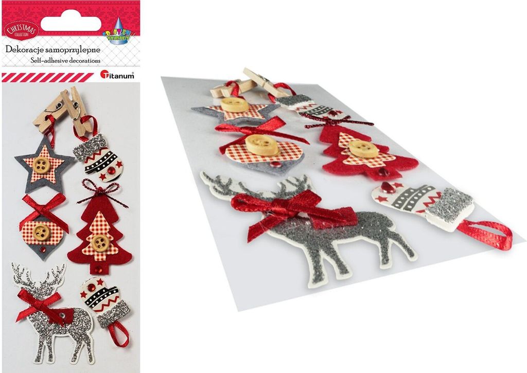 Weihnachtsdekorationsaufkleber 6 Stk. Titan