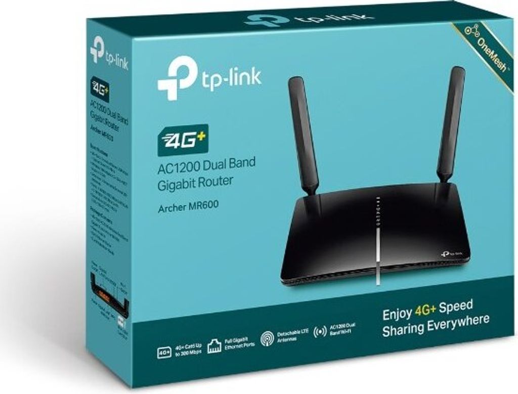 TP-LINK | 4G+ LTE-Router | Archer MR600 | 802.11ac | 300+867 Mbit/s | 10/100/1000 Mbit/s | Ethernet-LAN-Anschlüsse (RJ-45) 3 | Mesh-Netzwerkunters...