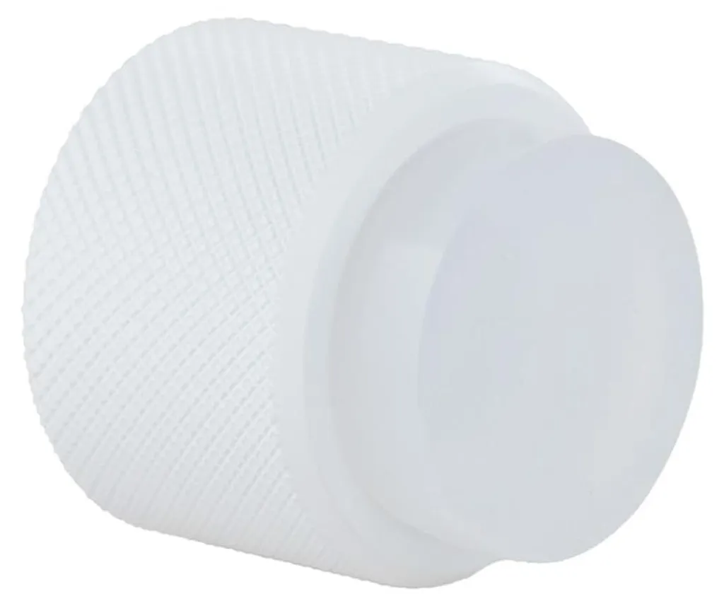 Butée de porte murale blanche I-19828BMOCBL, Ø 28x28 mm, denture diamant