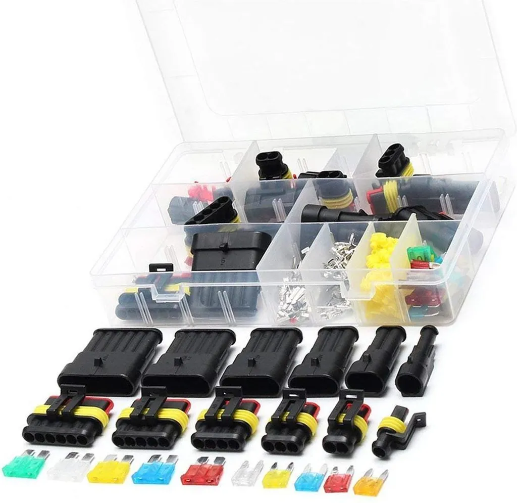 Set Connettori Stagni 1-6 Vie Auto e Barche: Kit con Fusibili Lama