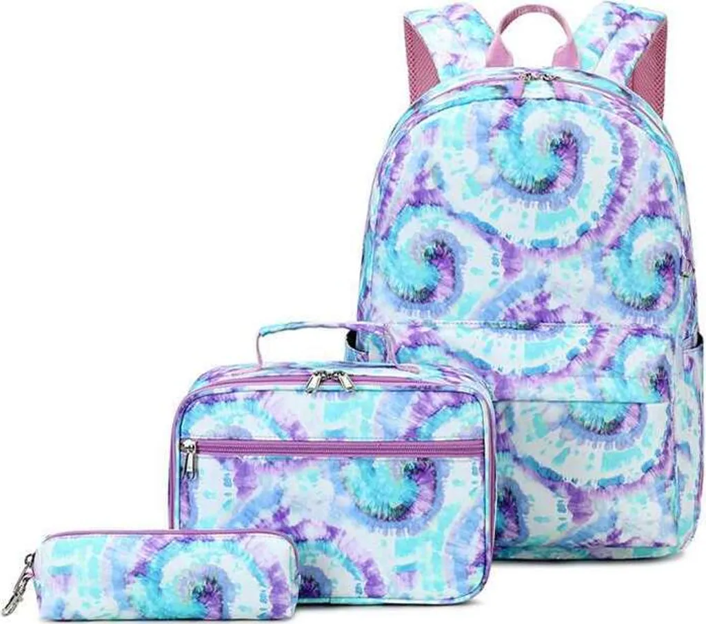 Kit Scuola 3 Pz: Zaino Ergonomico Impermeabile, Lunch Bag e Portapenne