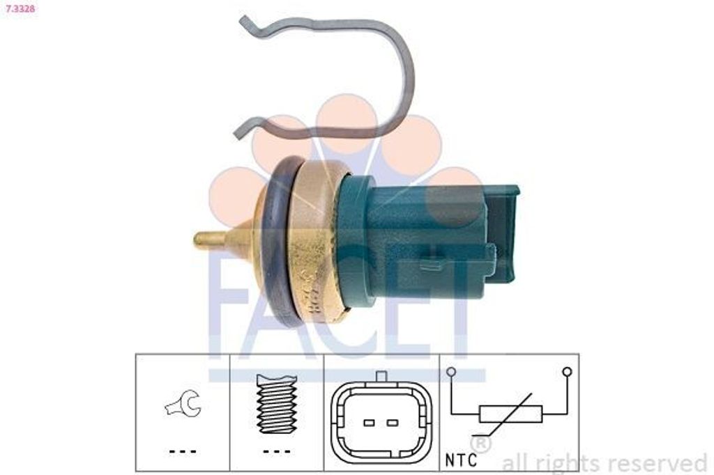 FACET Kühlmitteltemperatursensor 7.3328 unten für MINI Produktbild 