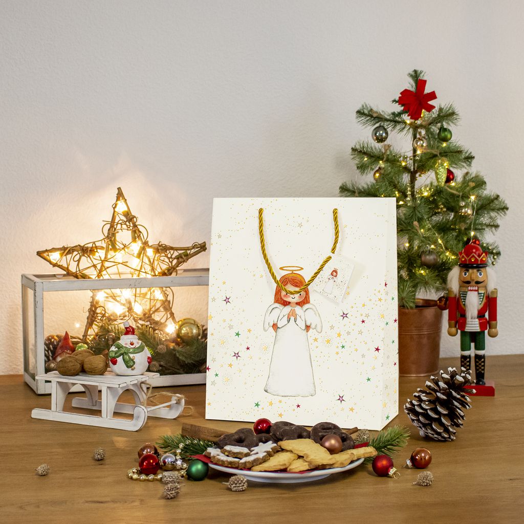 PremiumLine Geschenktaschen Weihnachten 6 Stück Large DIN Produktbild 3