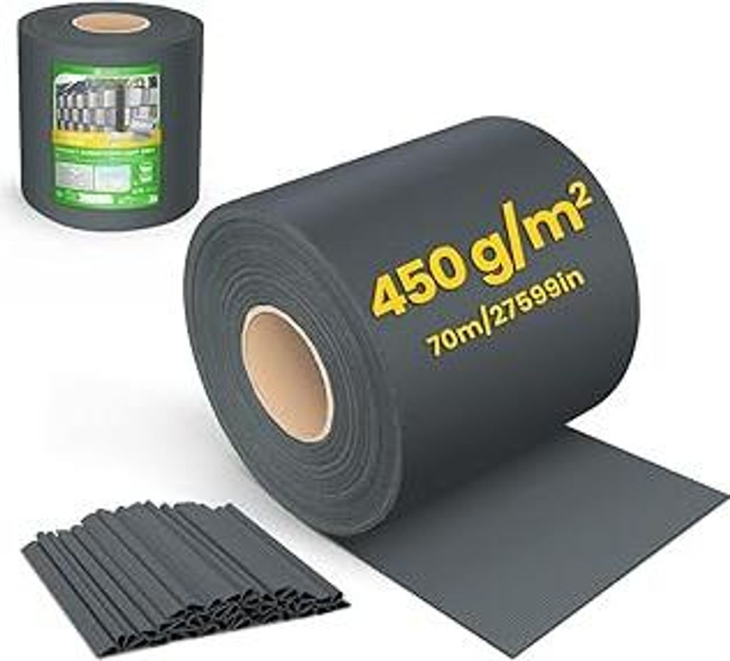 PVC Sichtschutzstreifen für Doppelstabmatten 70m x 19cm, 40 Befestigungsclips, Sichtschutz Zaunfolie für Stabmattenzaun, Gartenzaun, Zaun, Anthrazit