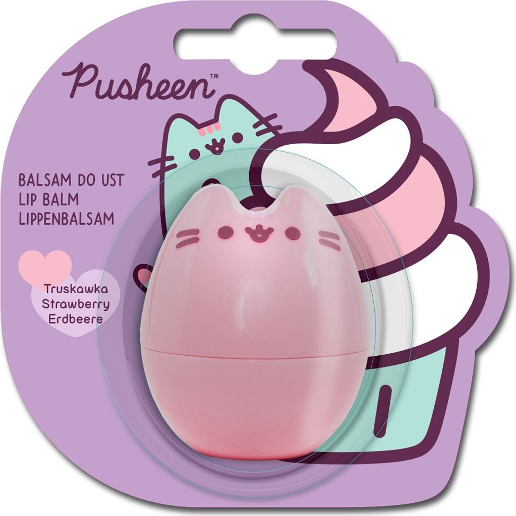 Pusheen Lippenbalsam 3D Erdbeere, 4 g - Produktbild 