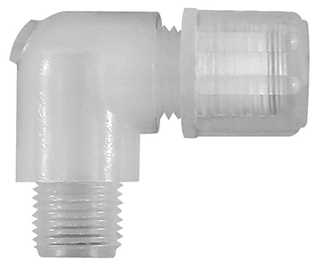 Riegler Winkel-Einschraubverschraubung G 1/4 a., für Schlauch 4/6 mm, PFA