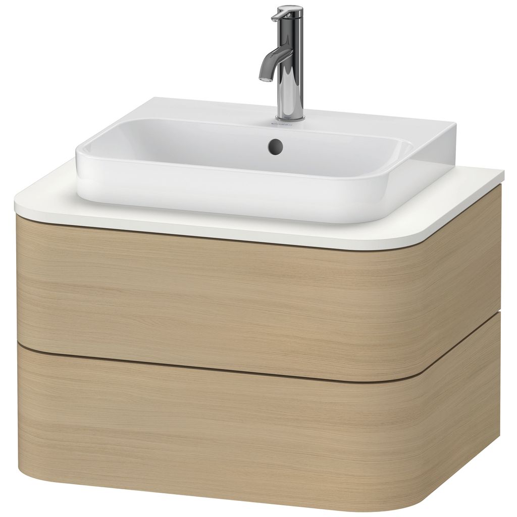 Duravit Happy D.2 Plus Konsolenwaschtischunterbau wandhängend, 650x480 mm, 2 Schubkästen, für Aufsatzbecken, HP496007171