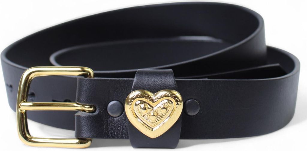 FRONHOFER Best&Timeless hochwertiger Gürtel 3 cm, vergoldete Schnalle, Herz gold