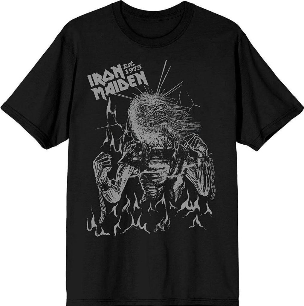 Iron Maiden Est. 1975 Life After Death Flames Black L T-Shirt