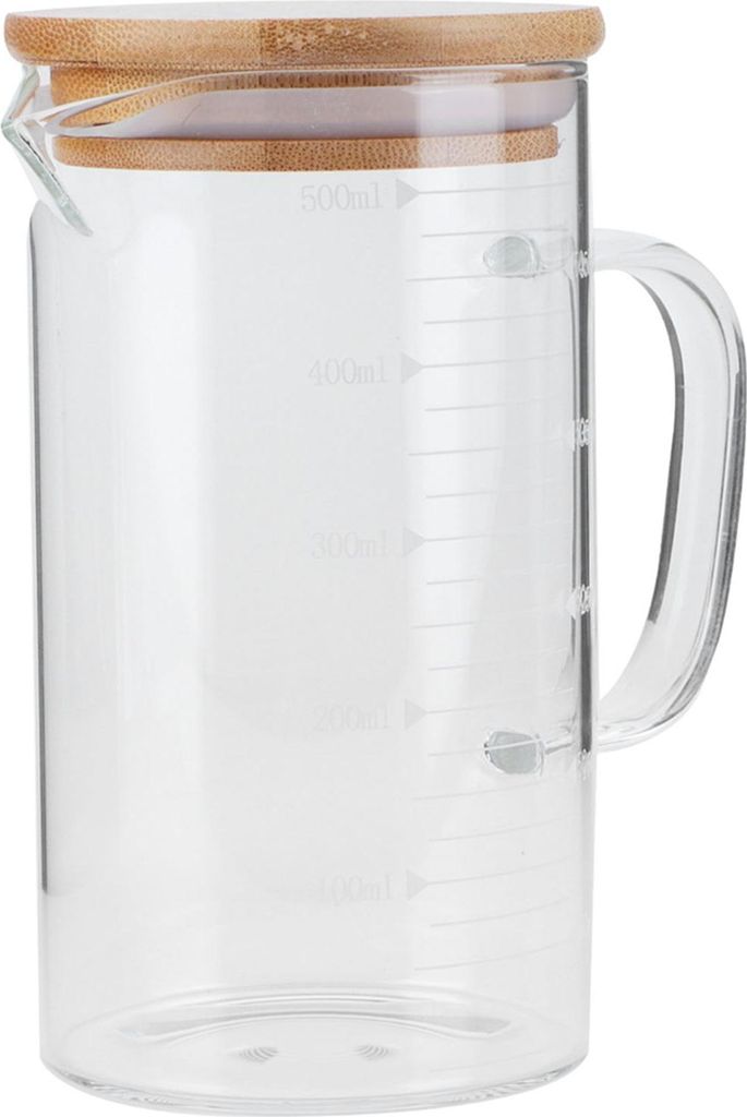 Messbecher aus Borosilikatglas mit Deckel, hitzebest?ndig, fš¹r Hotel, Restaurant, Zuhause (500 ml)